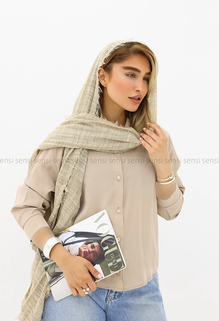 شومیز جلو دکمه سیلک کد1005977